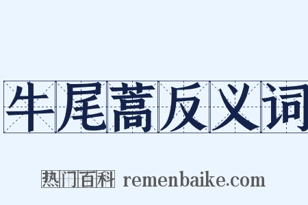 牛尾蒿反义词是什么意思的图片